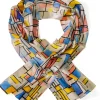 Ars mundi Piet Mondrian: ​Seidenschal »Composition in Oval with Color Planes 1«