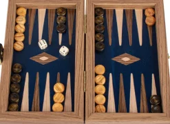 Kinder MANOPOULOS Pocket-Backgammon aus Nussbaum