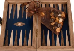 Kinder MANOPOULOS Pocket-Backgammon aus Nussbaum