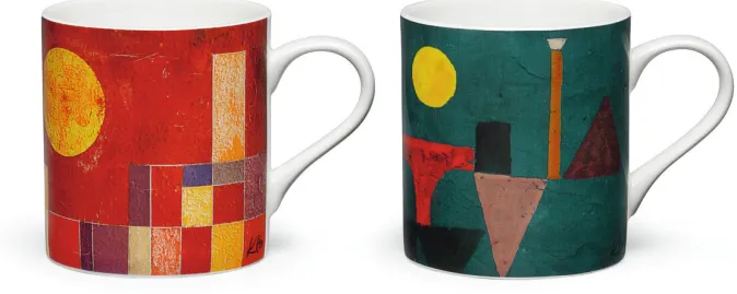 Ars mundi Porzellan-Becher mit Künstlermotiven im Set nach Klee