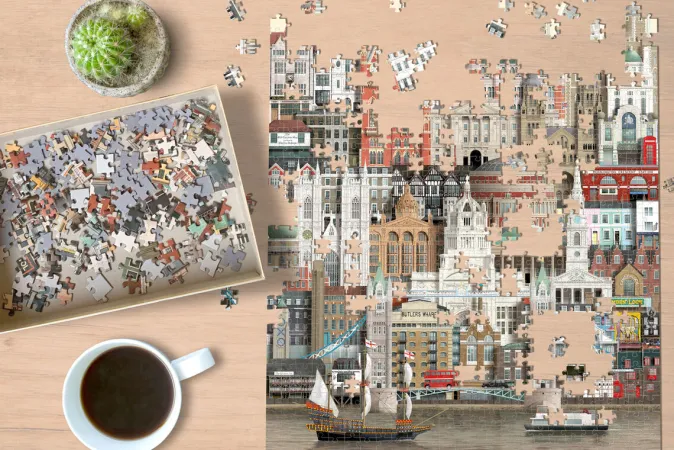 Kinder Martin Schwartz Puzzle 1000 Teile »London«