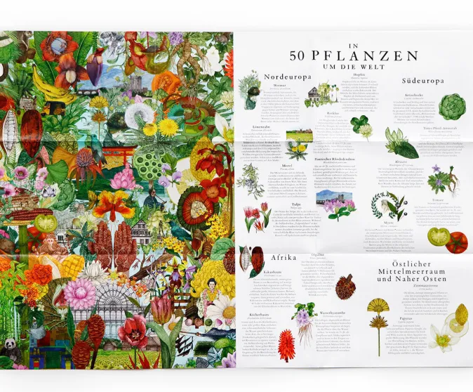 Kinder Laurence King Verlag Puzzle »In 50 Pflanzen um die Welt«