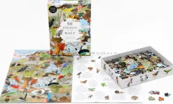 Kinder Laurence King Verlag Puzzle »In 50 Vögeln um die Welt«