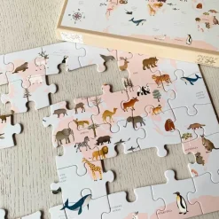 Kinder VISSEVASSE Puzzle »Tierweltkarte«