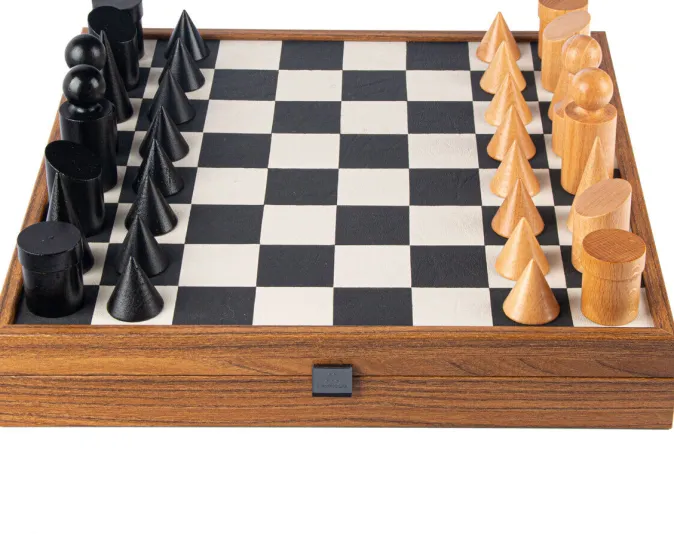 Kinder MANOPOULOS Schachspiel »Bauhaus Schwarz & Weiß« mit Schachfiguren