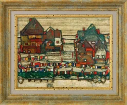 Ars mundi Schiele, Egon: »Häuser mit bunter Wäsche (Vorstadt II)«, 1914