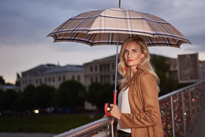 doppler Manufaktur Schirm »Elegance Classic« mit Ledergriff