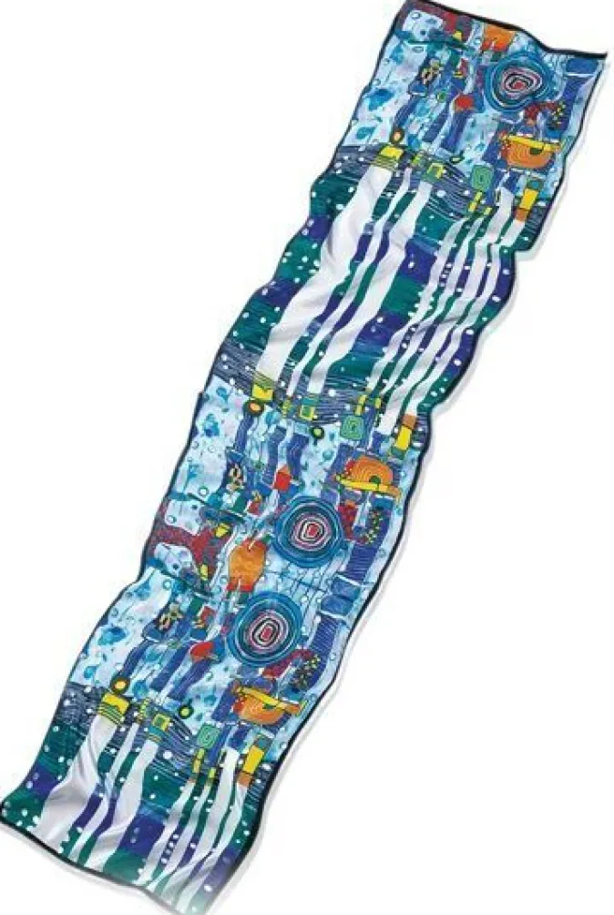 Ars mundi Seidenschal »Blue Blues«, nach Friedensreich Hundertwasser