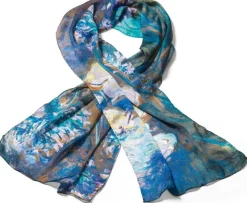 Ars mundi Seidenschal »Gelbe Seerosen und Agapanthus« nach Claude Monet