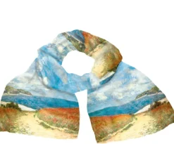 Ars mundi Seidenschal »Strandweg zwischen Weizenfeldern nach Pourville« nach Claude Monet