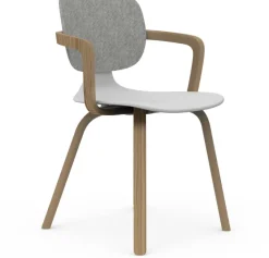 Klöber Stuhl »com 66« Weiß, aus Formvlies und Eiche