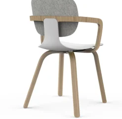 Klöber Stuhl »com 66« Weiß, aus Formvlies und Eiche