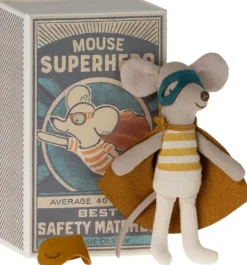 Kinder Maileg »Superheldmaus« in Streichholzschachtel