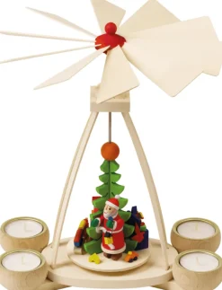 Graupner Holzminiaturen Teelichtpyramide »Weihnachtsmann«
