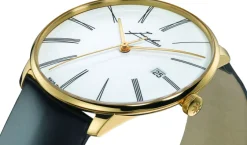 Junghans ZEIT-Sonderedition »Meister fein Automatic Edition Erhard«, Gelbgold