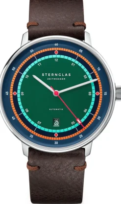 Sternglas ZEIT-Sonderedition Uhr »Hamburg Automatik«, Grün-Blau
