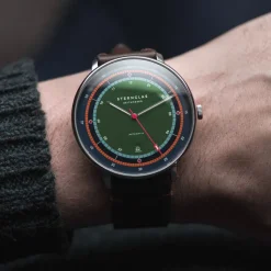 Sternglas ZEIT-Sonderedition Uhr »Hamburg Automatik«, Grün-Blau