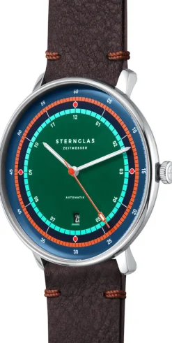 Sternglas ZEIT-Sonderedition Uhr »Hamburg Automatik«, Grün-Blau